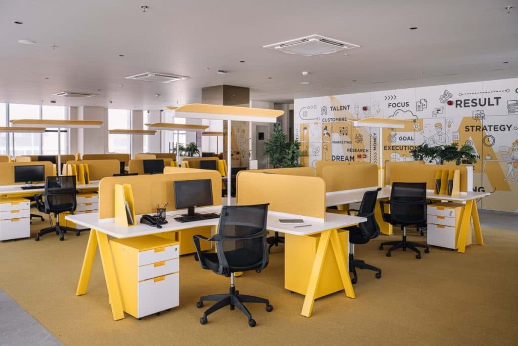 Modern office workspace